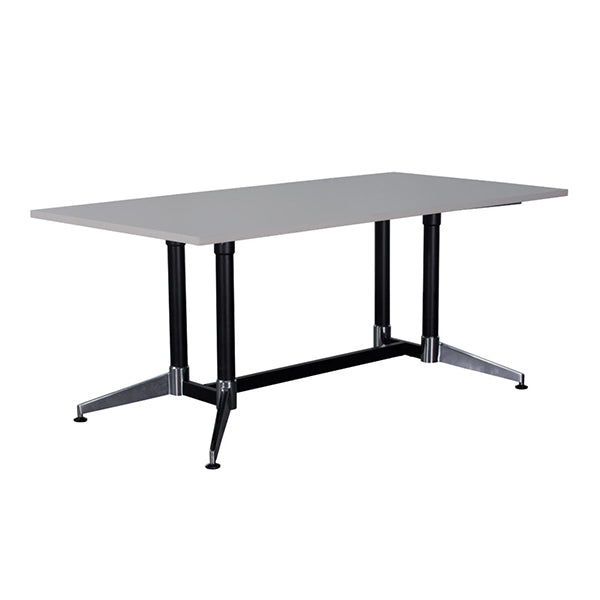 Hurricane Boardroom Table Dual Post 2 Piece Top Double Stage Grey