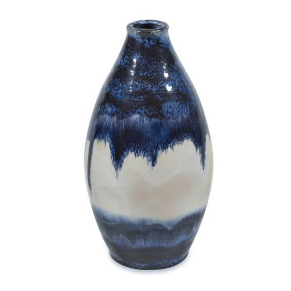 Ceramic Glazed Vase Blue And White 305Mm