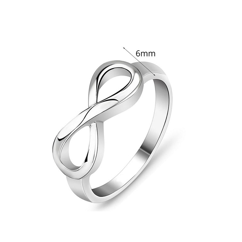 Silver Charming Infinity Symbol Fashion Ring For Girls