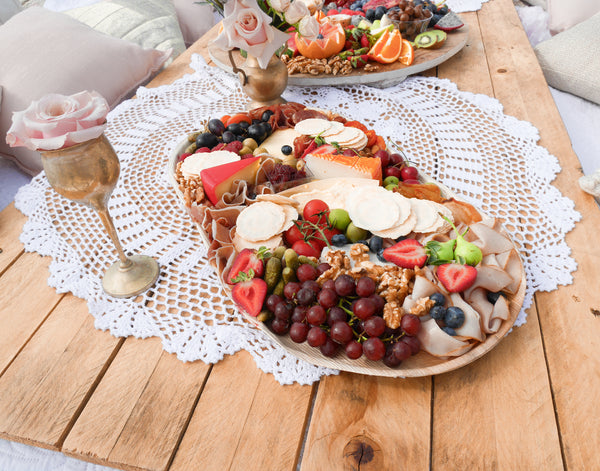 Boho picnic Ete Swimwear Table & plate antipasto board perth