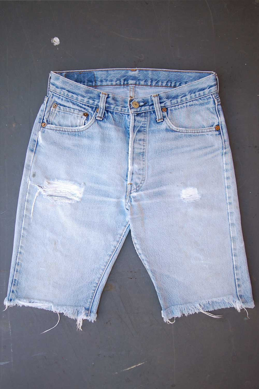 levis long denim shorts