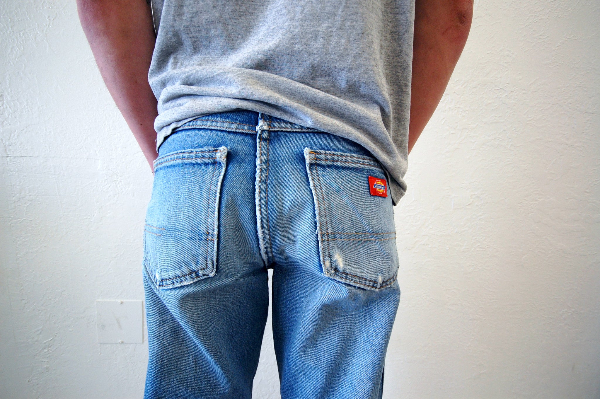 jeans with red tag