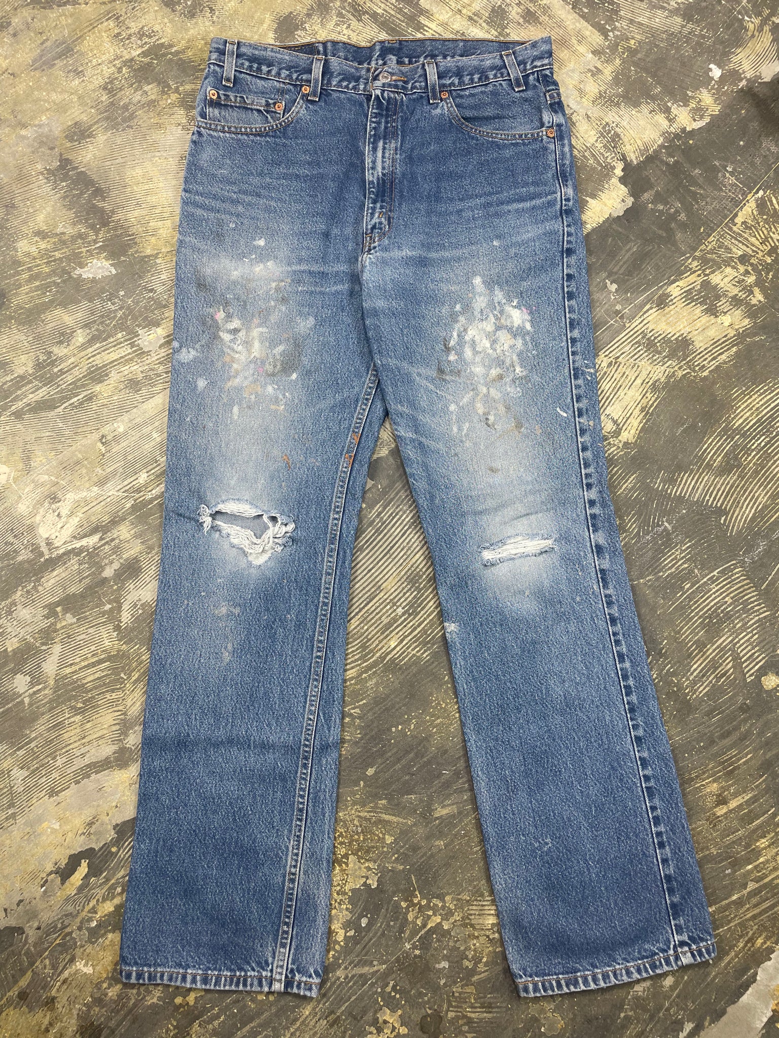 Vintage Levi 517 Premium Wash & Paint Denim Jeans (JYJ-0325