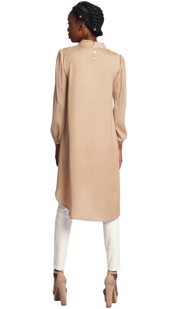 beige tunic dress