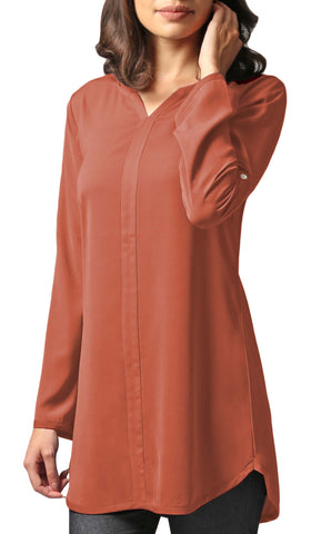 Marvi Dusty Rose Loose Dolman Sleeve Shirt