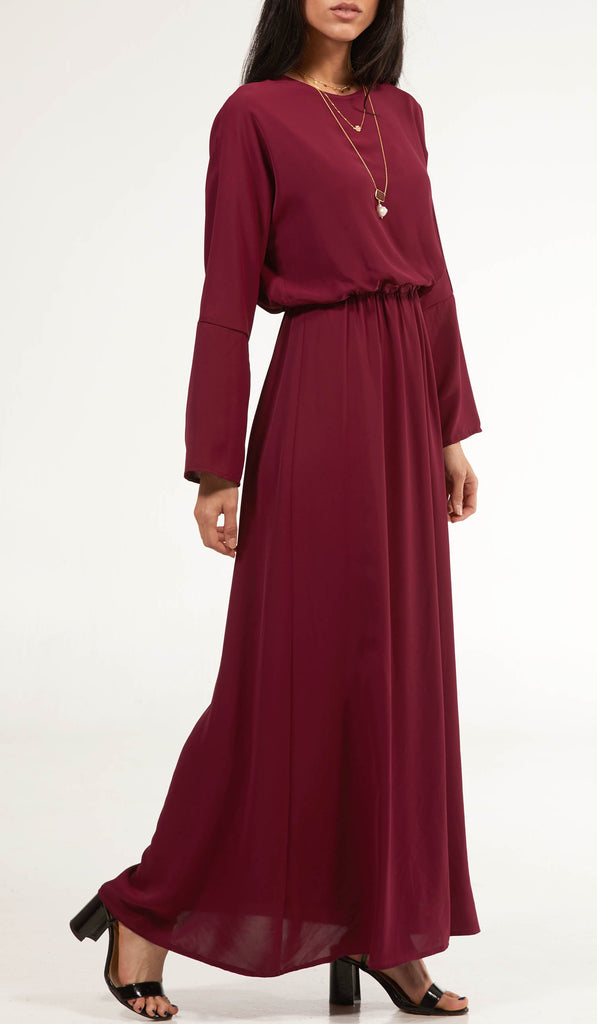 elastic maxi dress