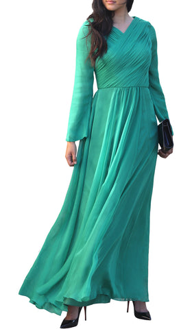 Stylish Long Sleeve Modest Formal Muslim Evening Dresses | Artizara ...