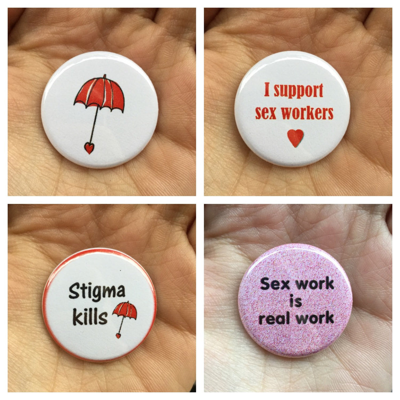 Sex Work Support Buttons Radical Buttons 3124