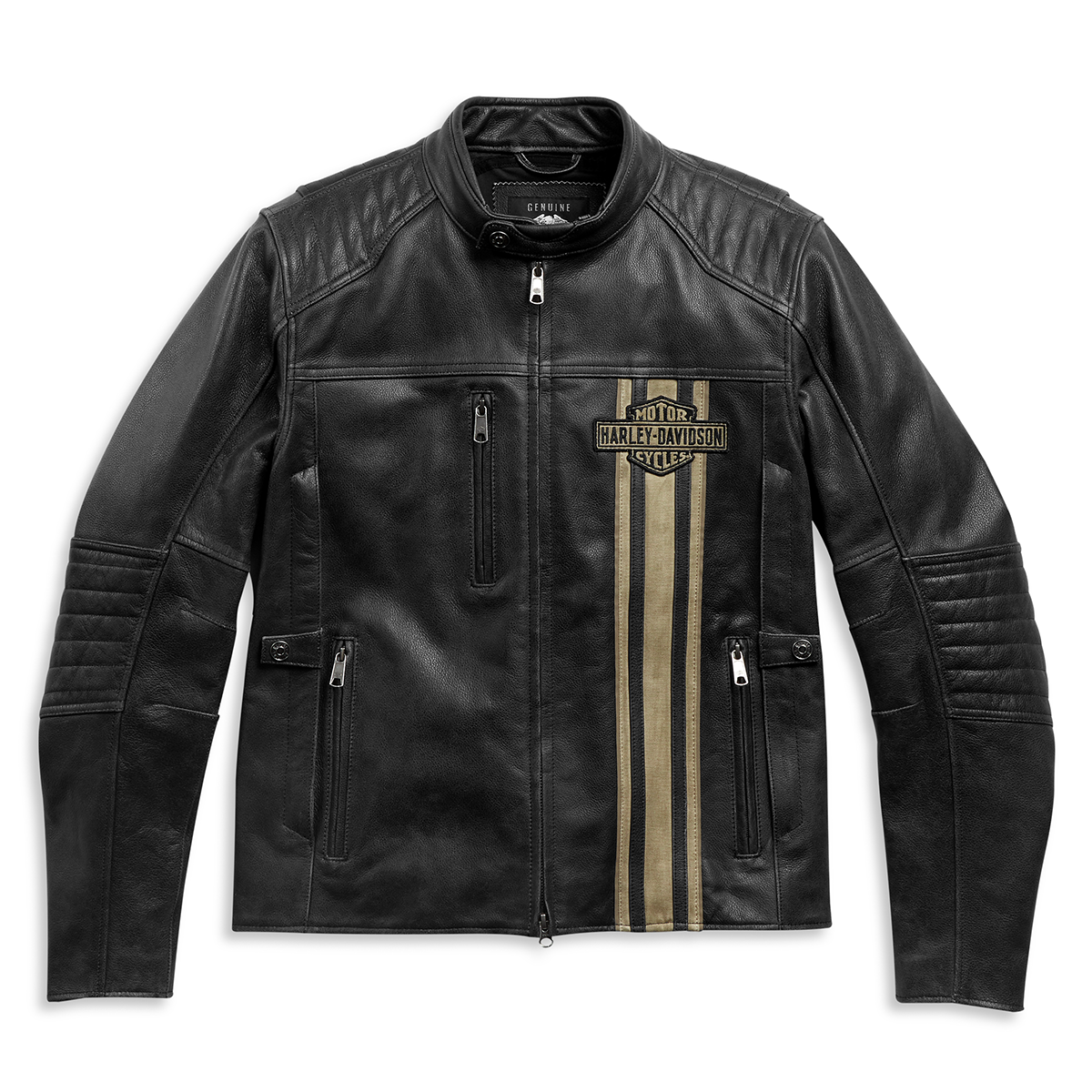 Harley-Davidson H-D Triple Vent Passing Link II Men's Leather Jacket - Fraser Motorcycles product image