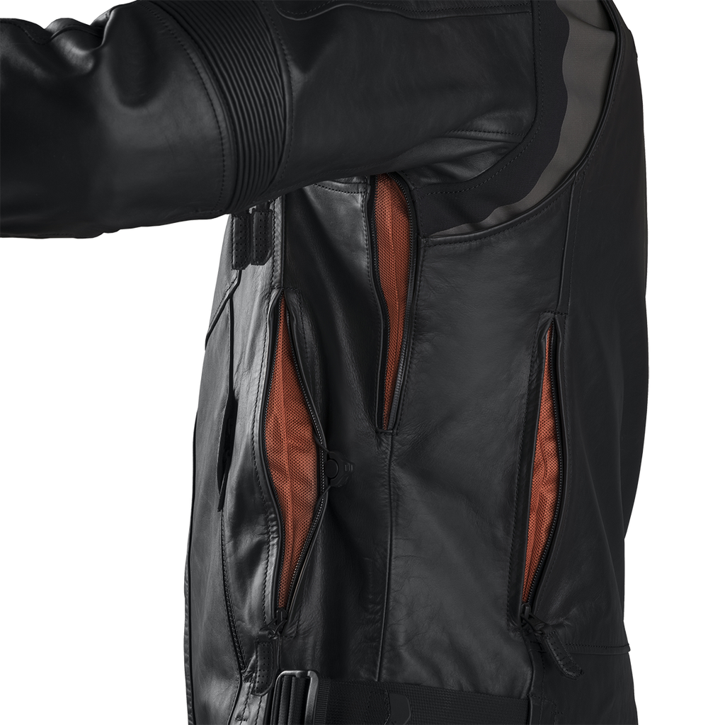 FXRG Vent System Men's Leather Jacket - 98038-19VM