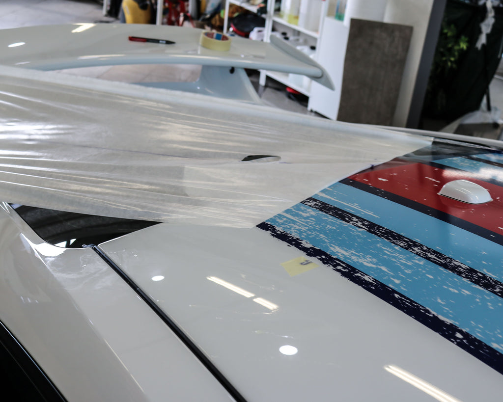 Scratched Martini Racing Stripes Installation / Application Process