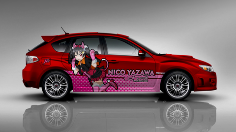 Nico Yazawa Love Live Itasha Design On Subaru Impreza WRX STI 