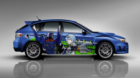 Neon Genesis Evangelion Rei Ayanami Itasha Design On Subaru Impreza WRX STI 