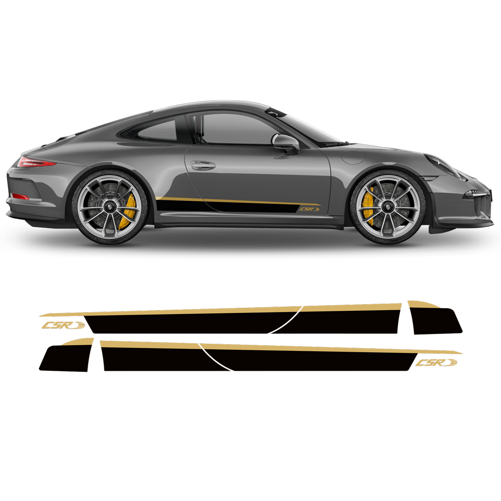 CSR RACING STRIPES Graphic Decals Set, for Porsche Carerra