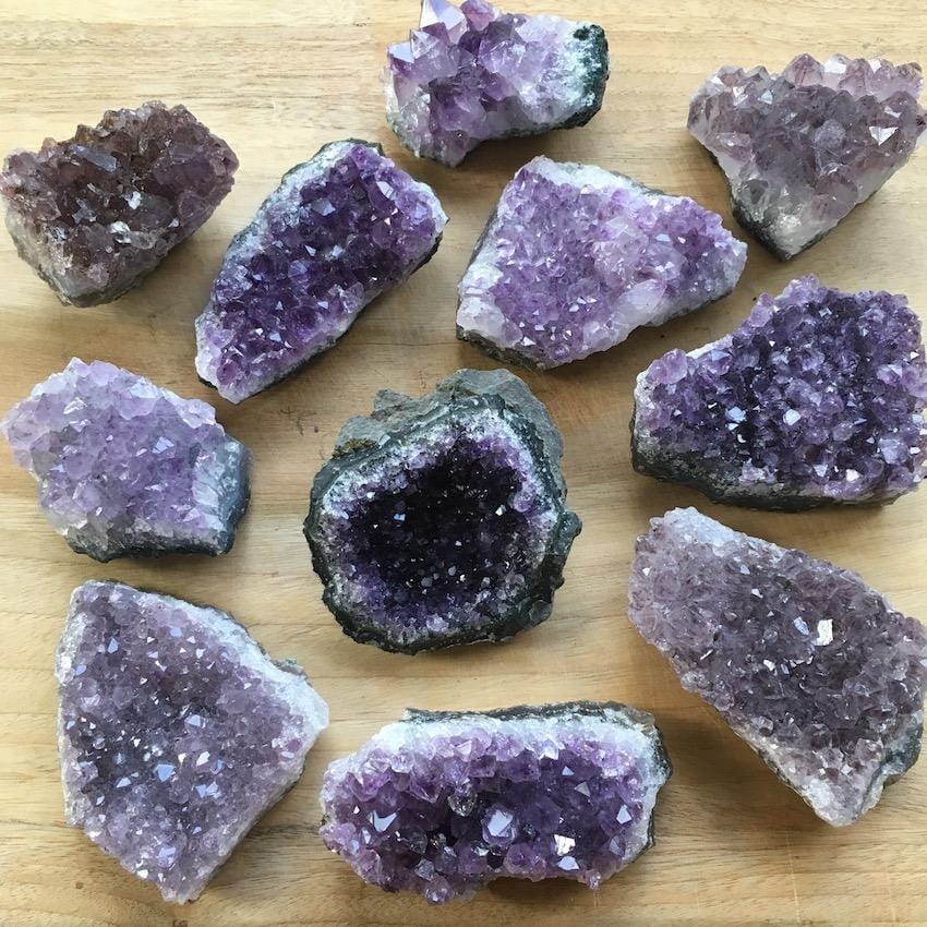 black amethyst cluster