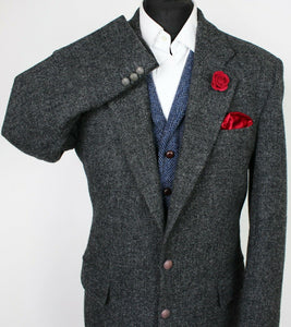 Harris Tweed Jacket Blazer Grey 42L BARUTTI TWEED 4157