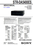 SONY STR-DA5400ES MULTI CHANNEL AV RECEIVER SERVICE MANUAL INC BLK DIAGS PCBS SCHEM DIAGS AND PARTS LIST 218 PAGES ENG