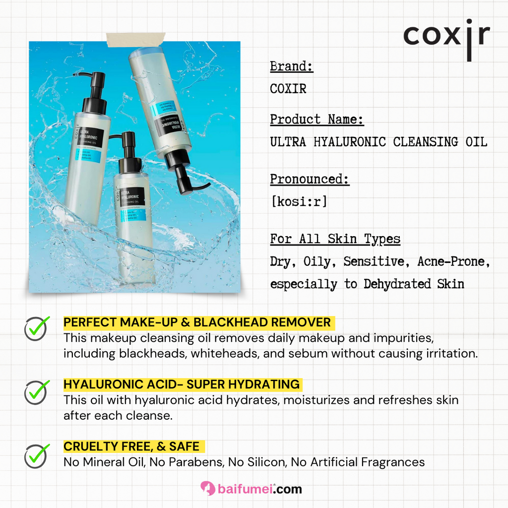 COXIL ultra hyaluronic cleansing oil