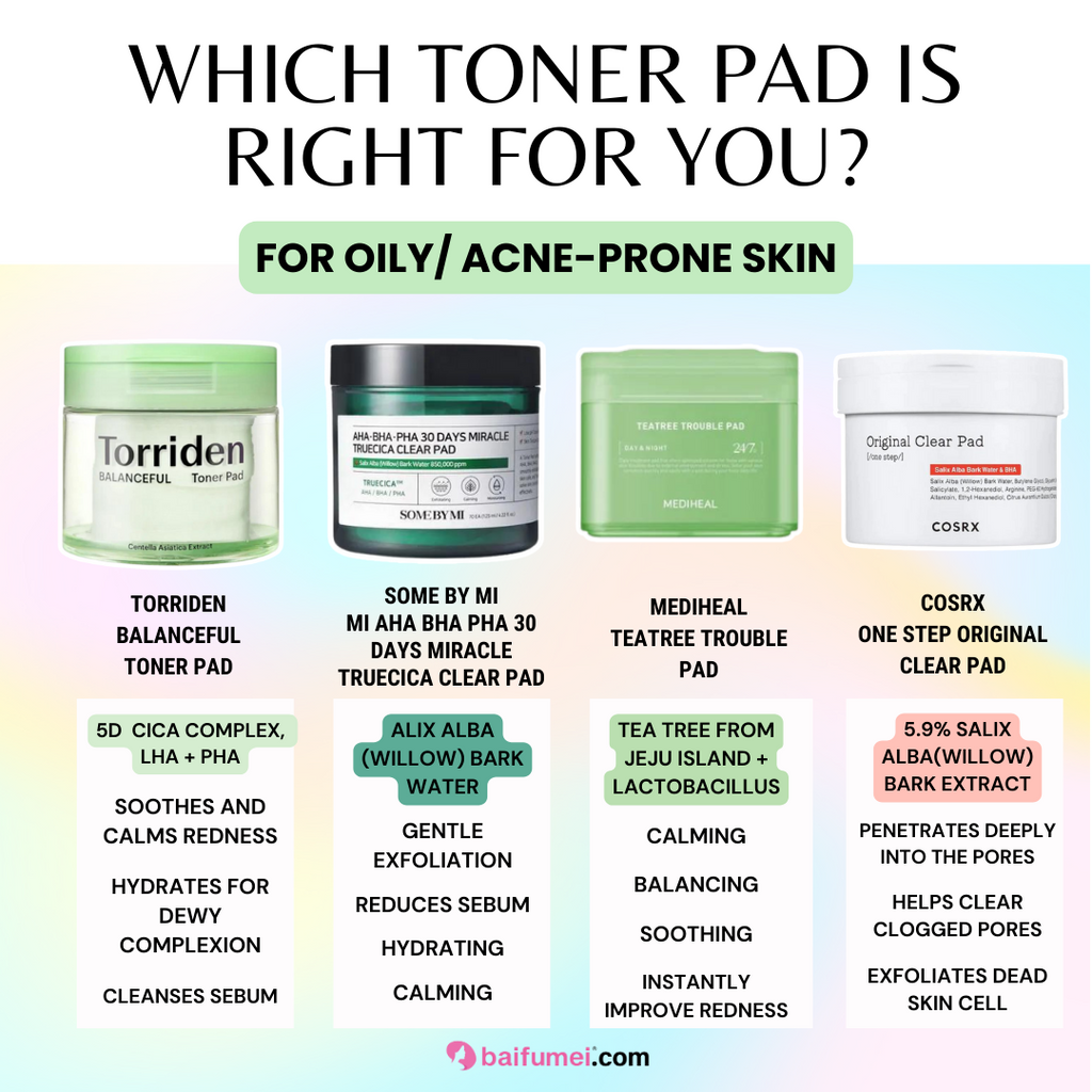 Korean Toner Pads Oily Acne-Prone Skin