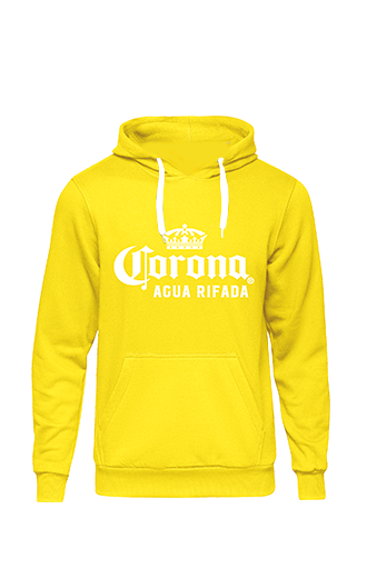 Hoodie Unisex Agua Rifada Amarilla con Logo Bordado | Beerhouse.mx
