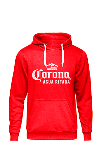 Hoodie Unisex Agua Rifada Roja con Logo Bordado | Beerhouse.mx