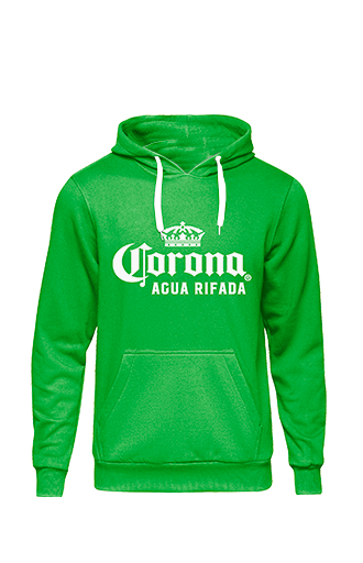 Hoodie Unisex Agua Rifada Verde con Logo Bordado | Beerhouse.mx