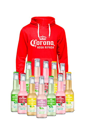 Hoodie Agua Rifada Roja + 12 Rifaditas Mix Pack | Beerhouse.mx