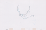 Swan Princess Hand-Drawn Pencil Art Cel