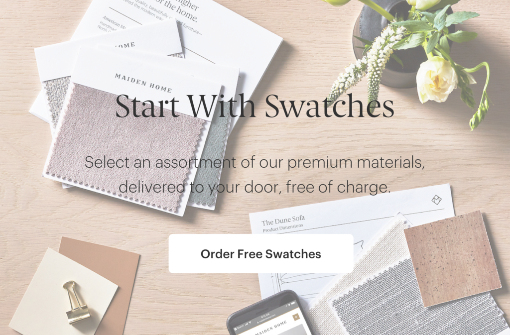 Order your free swatches from Maiden Home today