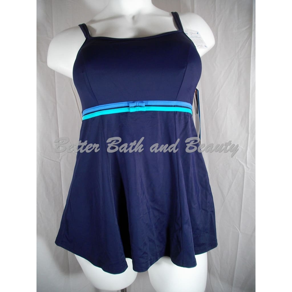 navy blue swim dress