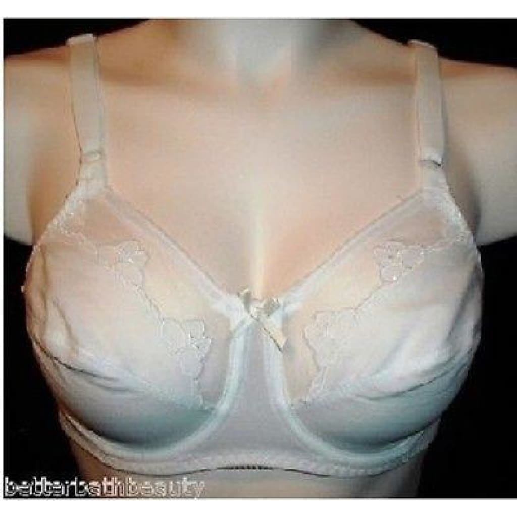 Bali 180 0180 Flower Underwire Bra 36C White NEW WITH TAGS