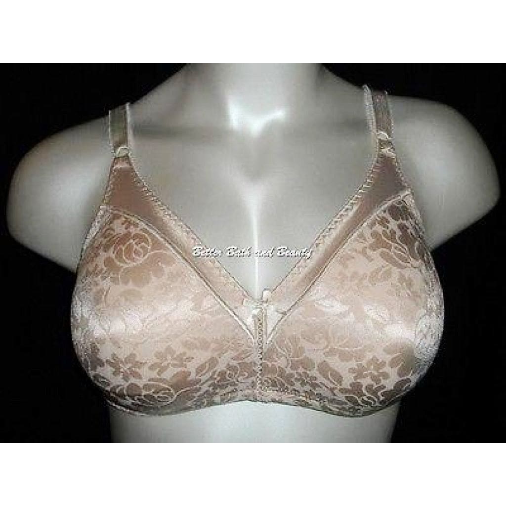 Bali 3372 Double Support Lace Wirefree Bra 36B Nude NWT
