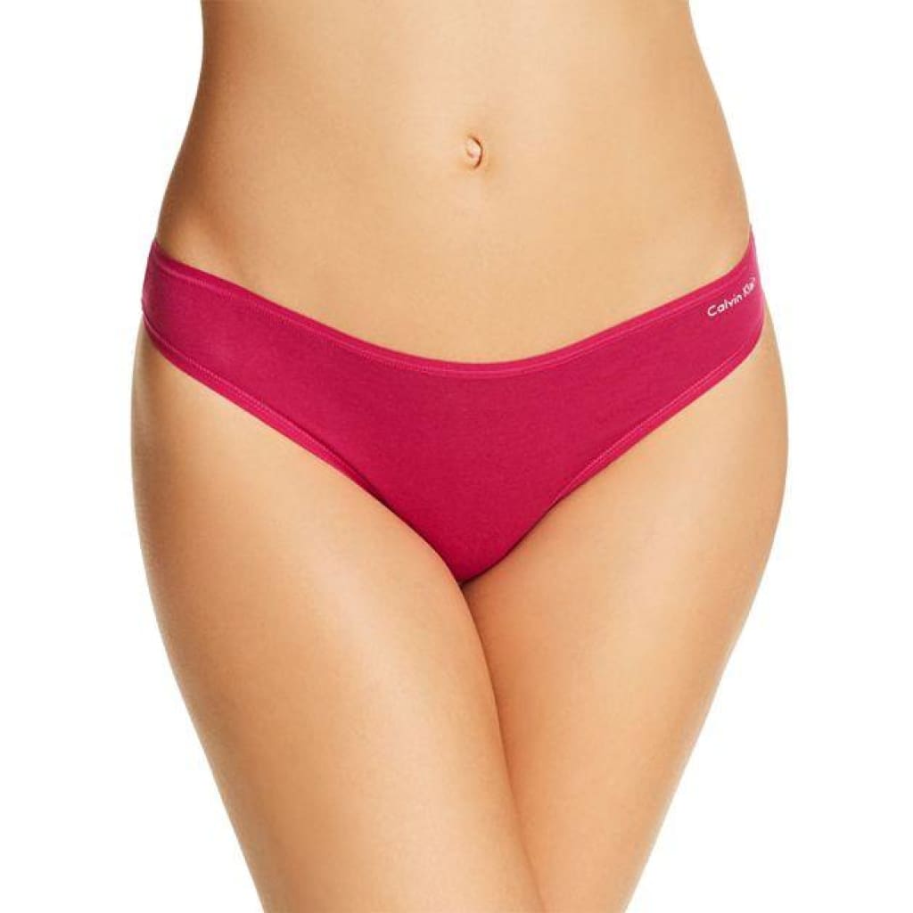 Calvin Klein QD3643 Cotton Form Thong XL X-LARGE Raspberry