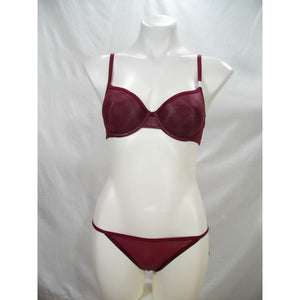 burgundy calvin klein set