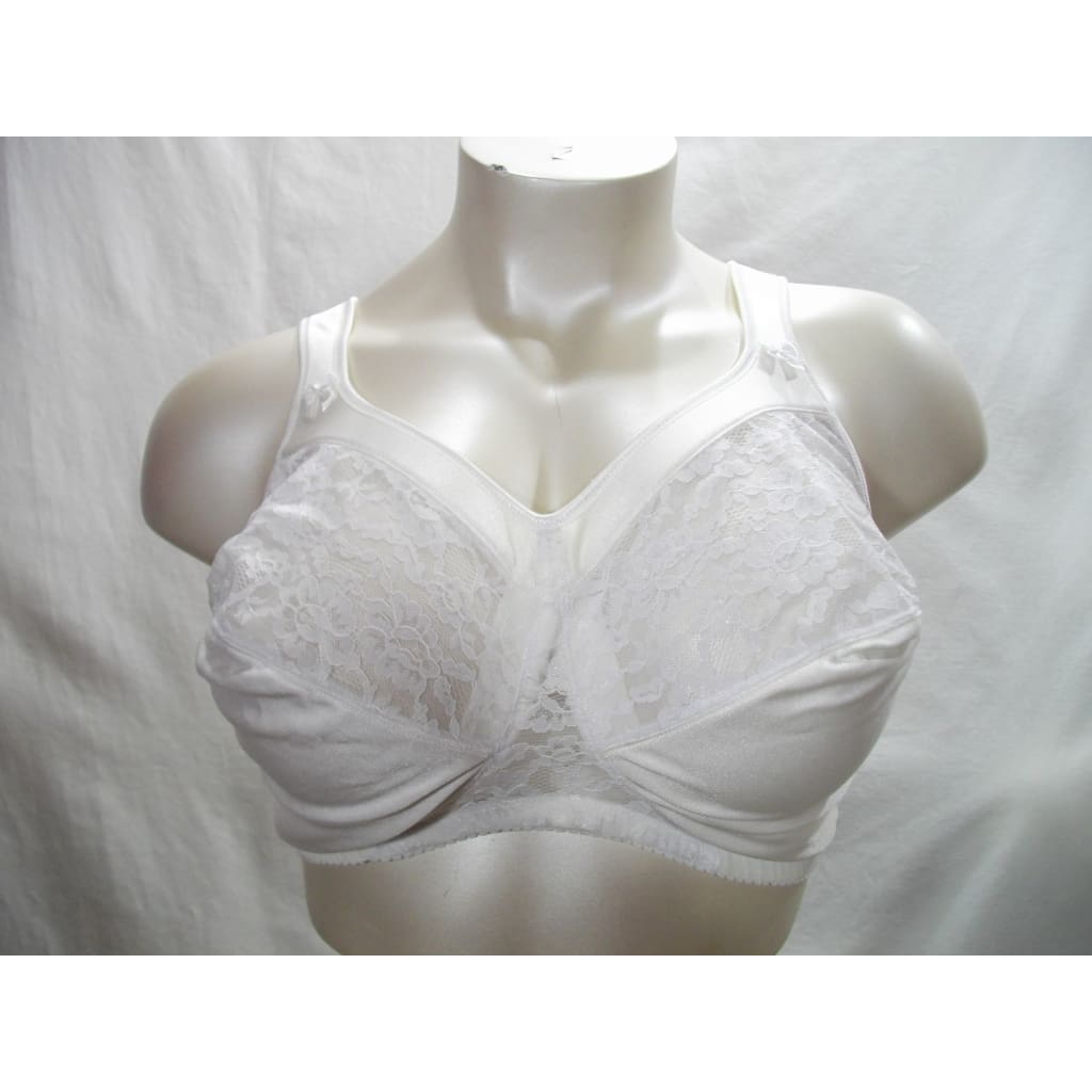 Comfort Choice 27-2223-9 Lace Divided Cup Wire Free Bra 52C