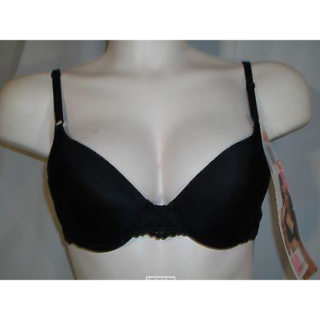discontinued maidenform 7909 one fabulous fit lace trim t shirt uw bra 34a black nwt bras sets intimates uncovered 764