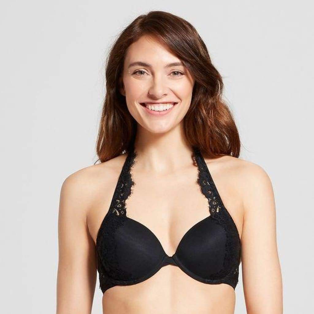 Gilligan & O'Malley Everyday Lace Lightly Lined Haltered Bra