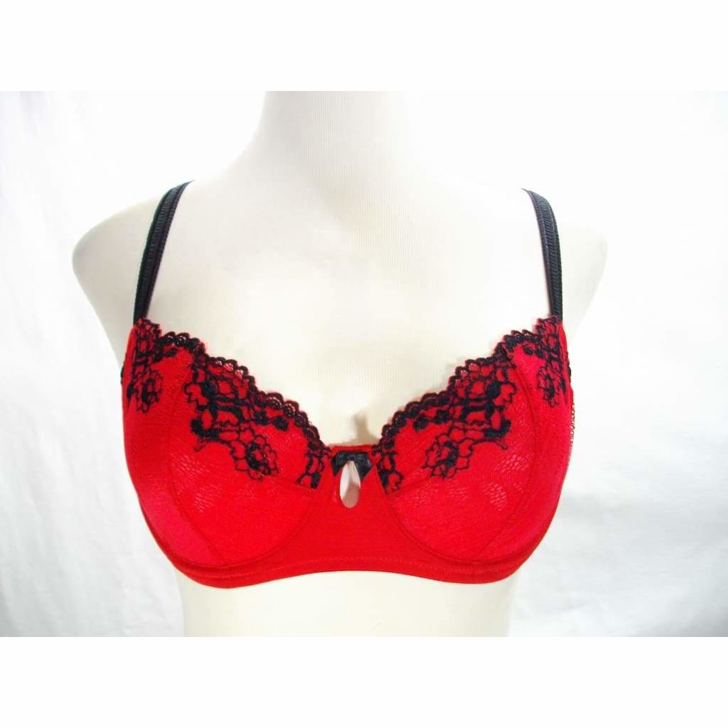 Jezebel 10039 Demeure Unlined Balconette UW Bra 38B Red