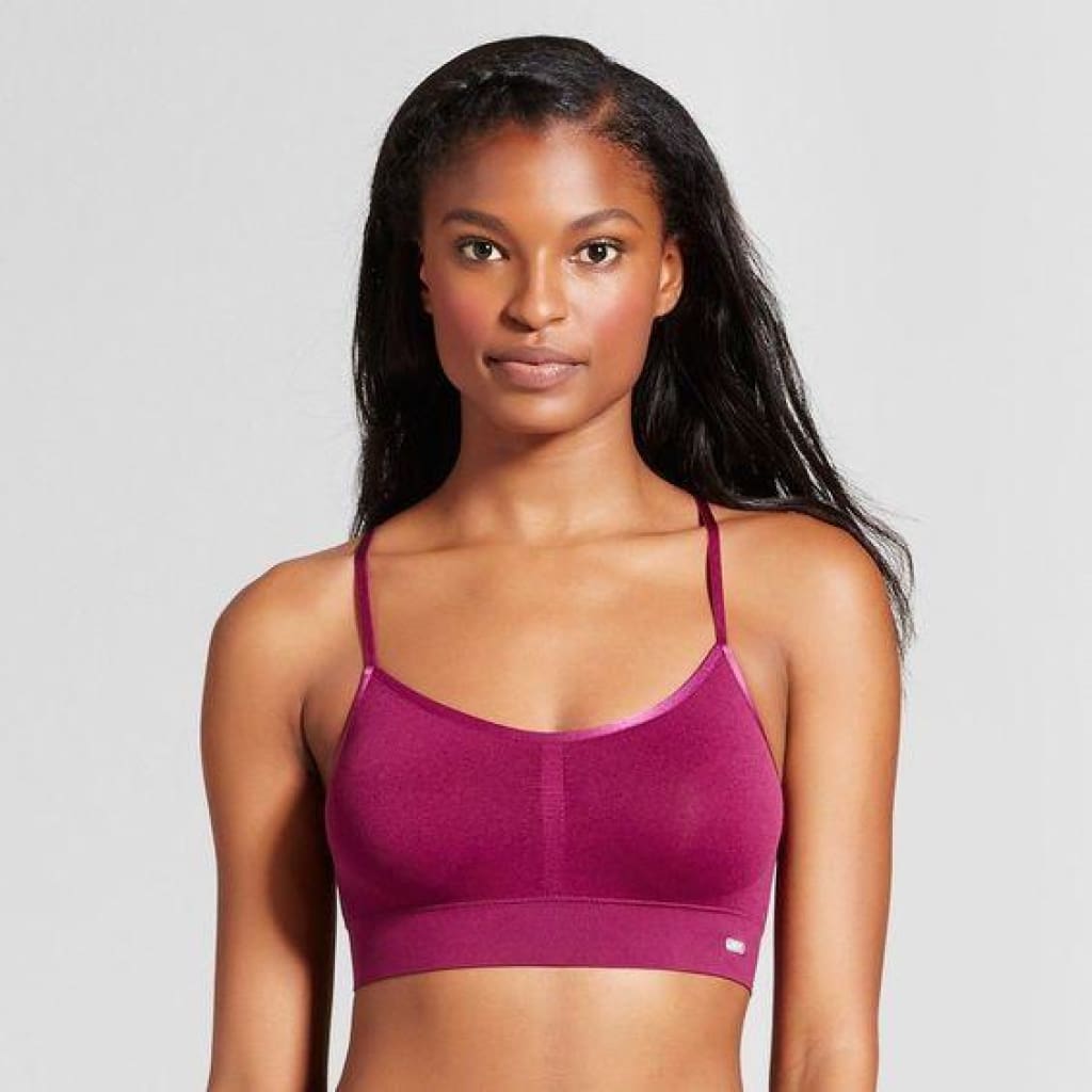 ASOS DESIGN Alexis lace soft bralette with picot trim in magenta