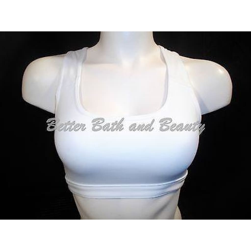 Moving Comfort No Wire Sports Bra SMALL 32AB - 34A White