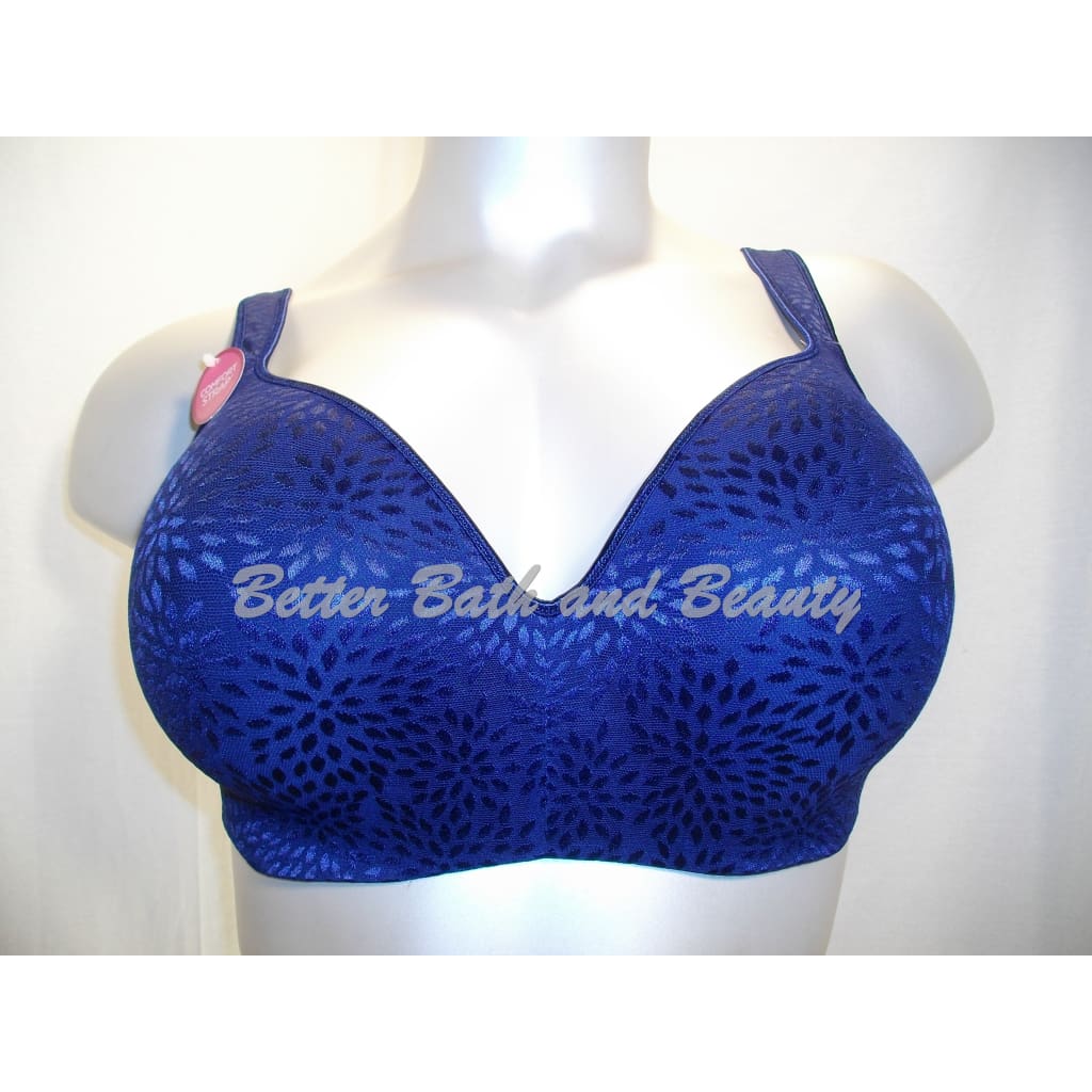 Playtex Secrets 4823 Balconette Underwire Bra 44D Navy Blue