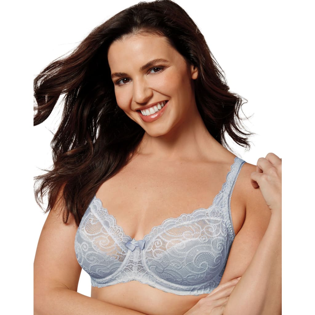 Playtex Women's Love My Curves Beautiful Lace and Lift Underwire Full  Coverage Bra - US4825 