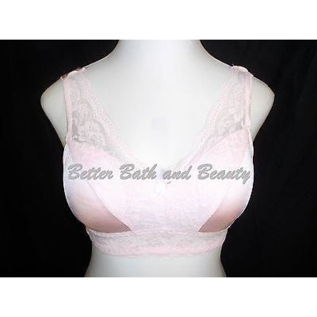 Rhonda Shear Satin & Lace Lined Divided Cup Wire Free Bra