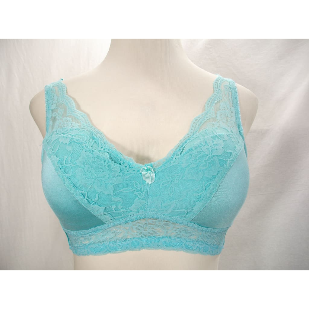 Rhonda Shear Satin & Lace Padded Divided Cup Wire Free Bra