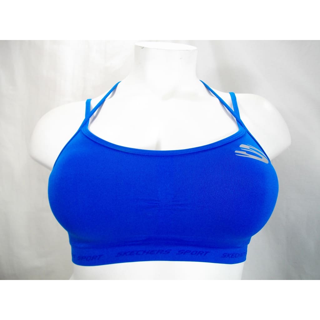 bright blue sports bra