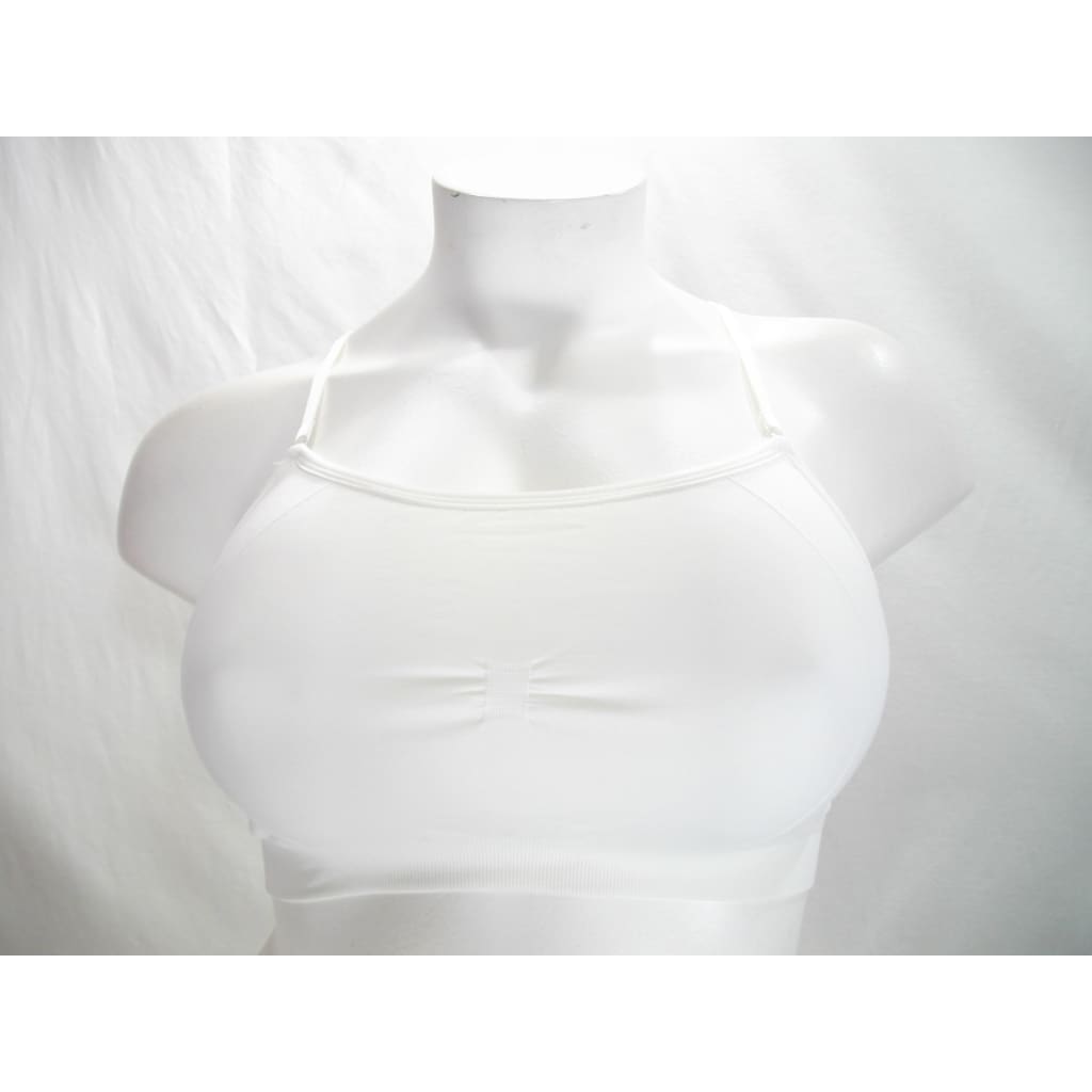 Tek Gear Pullover Wire Free Sports Bra X-LARGE White NEW