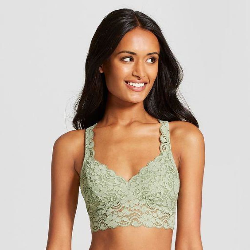 Cross Back Lace Bralette 