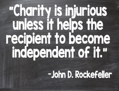 Mentoring Mudslide - Rockefeller Charity Quote
