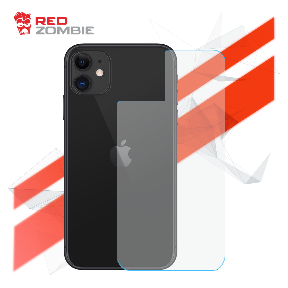 Apple Iphone 11 Back Tempered Glass Screen Protector Red Zombie