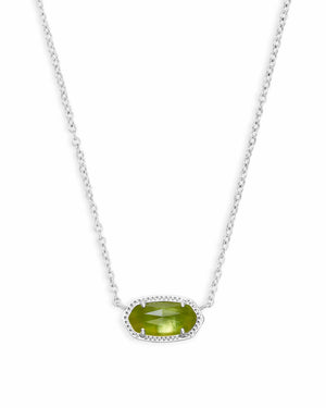 Elisa Silver Pendant Necklace in Peridot Illusion - Gold Rush Diamonds & Boutique